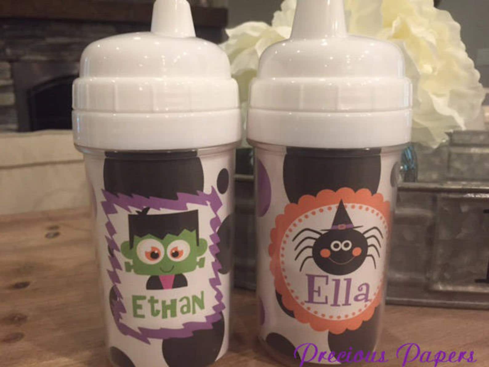 Personalized Kids Halloween Sippy Cup Spider Sippy Cup Etsy