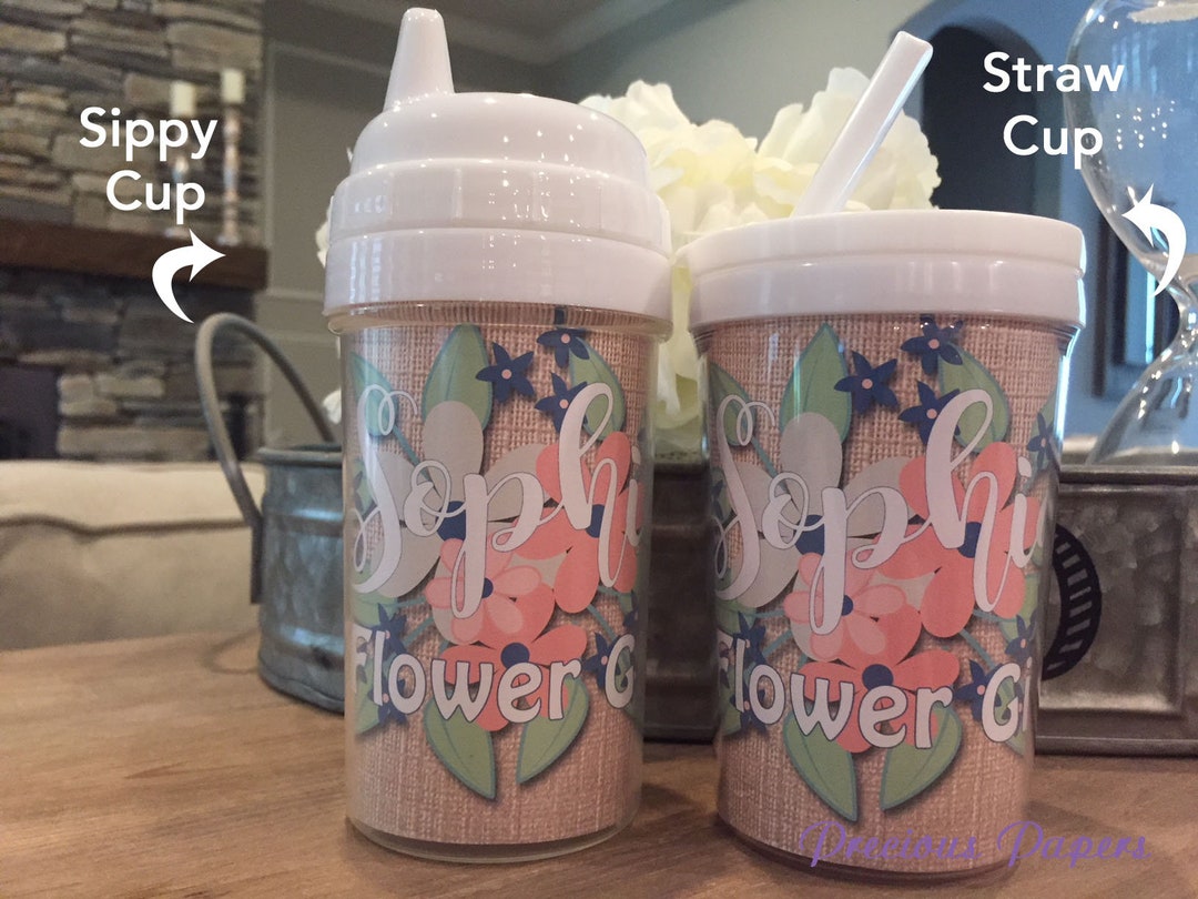 Flower Girl Kids Sippy Cups Flower Girl Sippy Cups Flower Girl Etsy