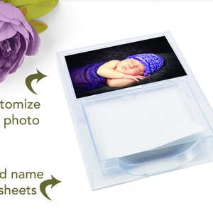 Personalized photo note sheet holder memo holder notepad photo gift picture image 2