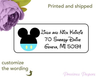 Blue Mouse return address labels Baby Mouse stickers