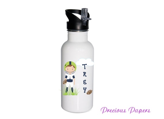Kids Water Bottle Personalized, Insulated Thermal Mug with Popup