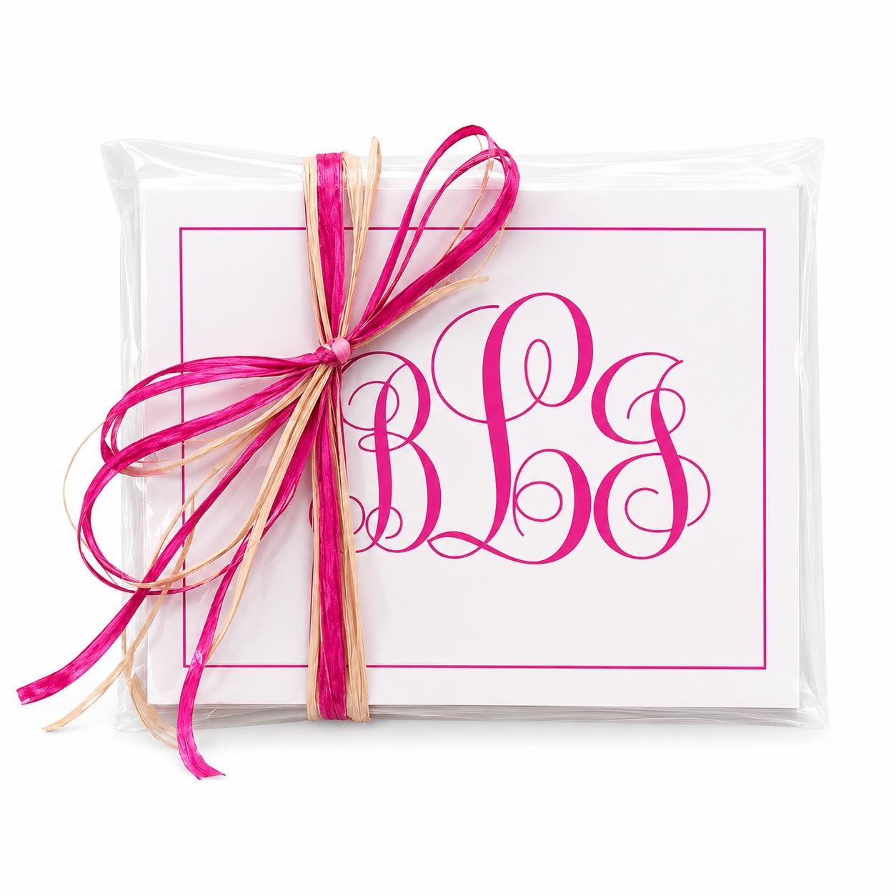 Really Fancy Note Fancy Script Monogrammed Notecards, Monogrammed Note Cards, Folded ...