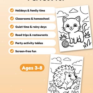 30 Bold and Easy Animal Coloring Pages for Toddlers, Simple Coloring Book, Preschool Printable, Big Thick Lines, Instant Download image 8