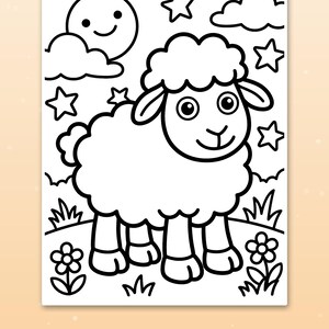 30 Bold and Easy Animal Coloring Pages for Toddlers, Simple Coloring Book, Preschool Printable, Big Thick Lines, Instant Download image 6
