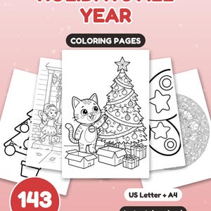 143 Coloring Pages Mega Bundle for Kids, Holidays All Year Coloring Book, Christmas and More, Printable PDF, Instant Download