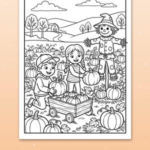 30 pagine da colorare di Halloween per bambini, libro da colorare di Halloween, zucca, fantasma, strega, pipistrello carino, PDF stampabile, download immediato immagine 5