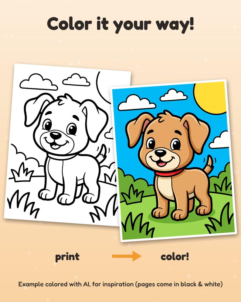 30 Bold and Easy Animal Coloring Pages for Toddlers, Simple Coloring Book, Preschool Printable, Big Thick Lines, Instant Download image 2