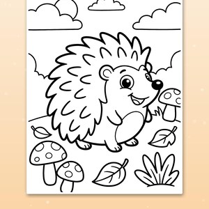 30 Bold and Easy Animal Coloring Pages for Toddlers, Simple Coloring Book, Preschool Printable, Big Thick Lines, Instant Download image 7