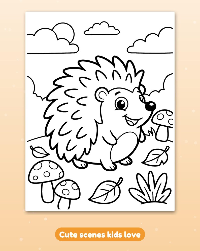 30 Bold and Easy Animal Coloring Pages for Toddlers, Simple Coloring Book, Preschool Printable, Big Thick Lines, Instant Download image 7