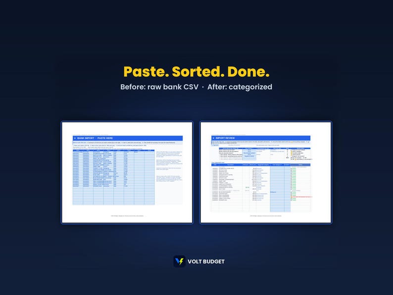 Budget + Debt Bundle | Debt Snowball Spreadsheet for Beginners, Easy Paycheck Budget and Payoff Planner, Auto Charts | Sheets and Excel imagen 5