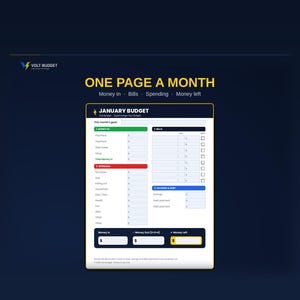 Planilha de Orçamento Imprimível | Modelo em PDF Preenchível, Planejador de Orçamento de 22 Páginas, Orçamento Mensal, Controle de Contas, Quitação de Dívidas, Poupança imagem 3