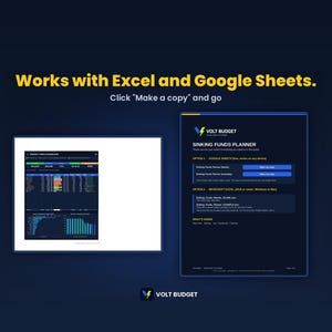 Sinking Funds Tracker | Savings Goals Planner for Beginners, Paycheck Savings, Auto Charts | Sheets & Excel, 2026-2027 image 8