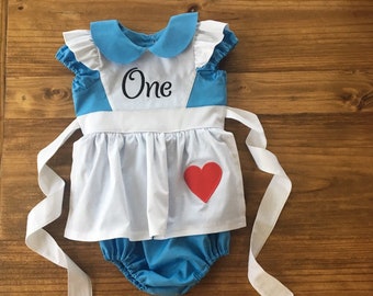 Alice in Wonderland Inspired Romper - Alice Romper - Alice in Wonderland - Alice in Wonderland Costume