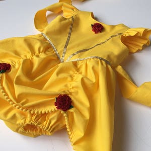 Belle Romper - Belle Costume - Belle Birthday Outfit - Belle dress - Beauty and the Beast - Beauty and the Beast costume image 2