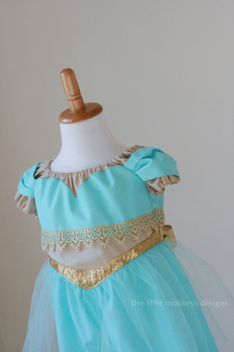 Jasmine Costume Jasmine Dress Jasmine Romper Aladdin Etsy