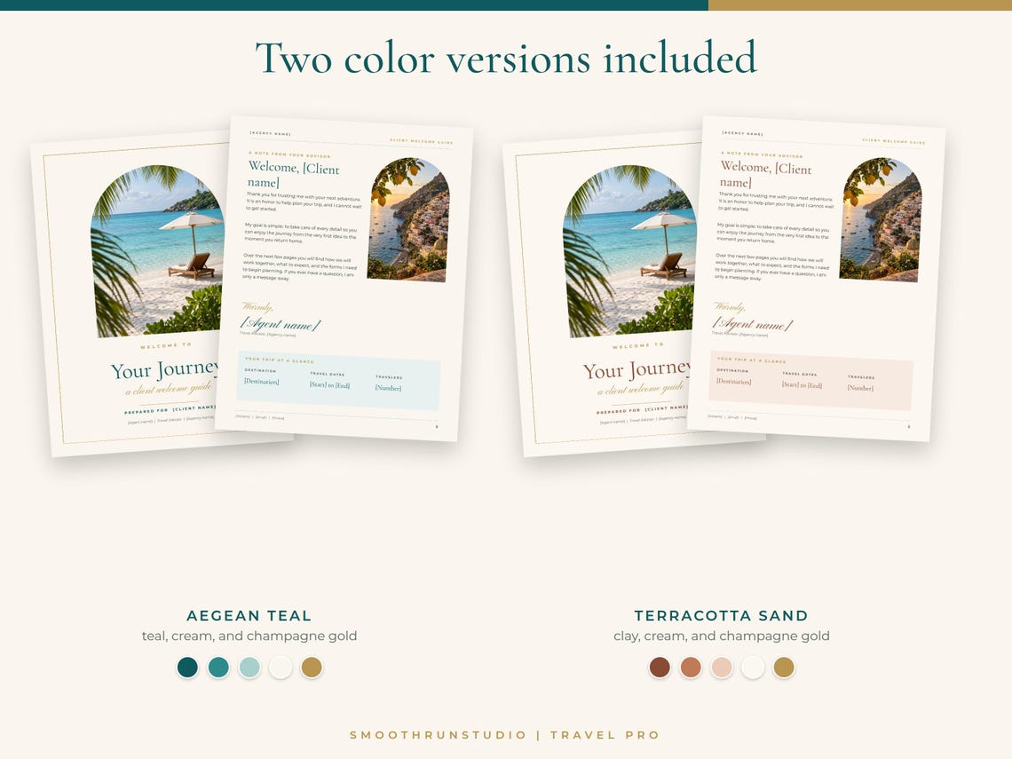 Travel Advisor Client Welcome Kit, Editable Travel Agent Welcome Guide ...