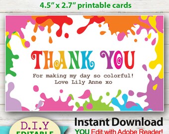 EDITABLE Painting Craft or Art Party Tags Printable Favor | Etsy
