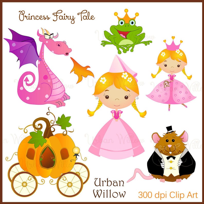 PRINCESS FAIRY TALE Clip Art Set in Premium Quality 300 Dpi | Etsy