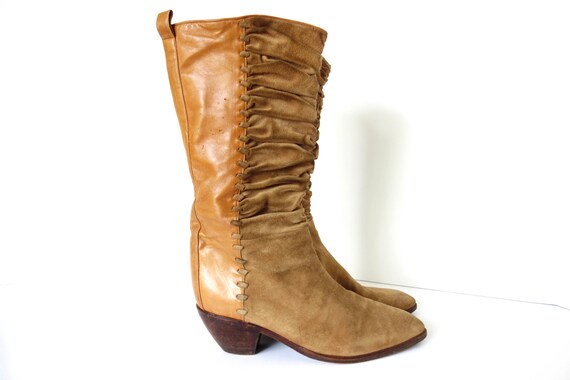 designer mid calf boots
