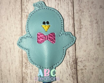 Handsome Peep Pencil Topper, Handsome Chick, Chick, In The Hoop Machine Designs, ITH, Digital File, Embroidery Design