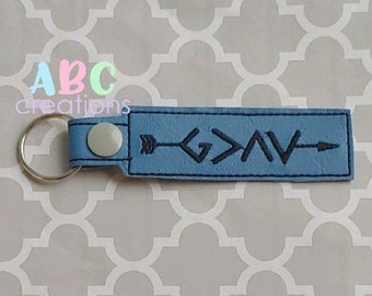 God is Greater Snap Tab, God is greater than my highs and lows, Religious Key Chain, Key Fob, Snap Tab, ITH, Digital File, Embroidery Design