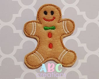 Gingerbread Man, Gingerbread, Gingerbread Boy, Gingerbread Cookie, Christmas, Feltie, ITH, Digital File, Embroidery Design
