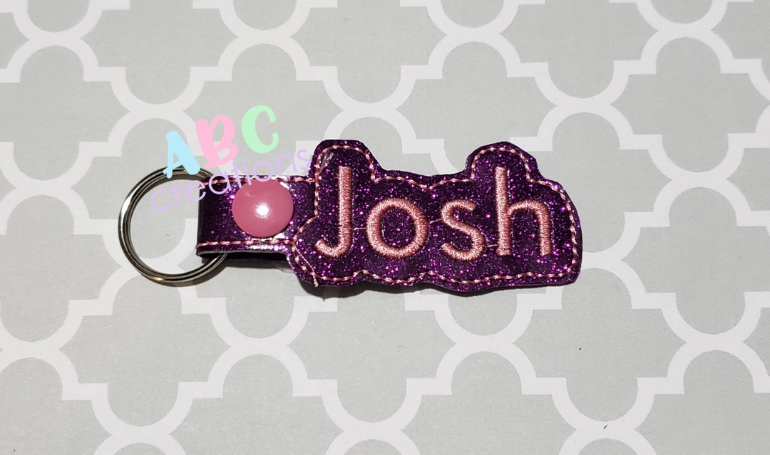 Josh Block Key Chain Name Key Chain Custom Name Key Chain Etsy