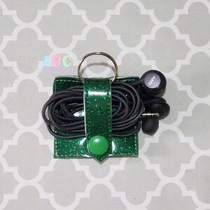 Box Cord Bud Holder Key Chain, Cord Keeper, Ear Bud Holder, Headphone Holder, Machine Embroidery, ITH, Digital File, Embroidery Design image 2