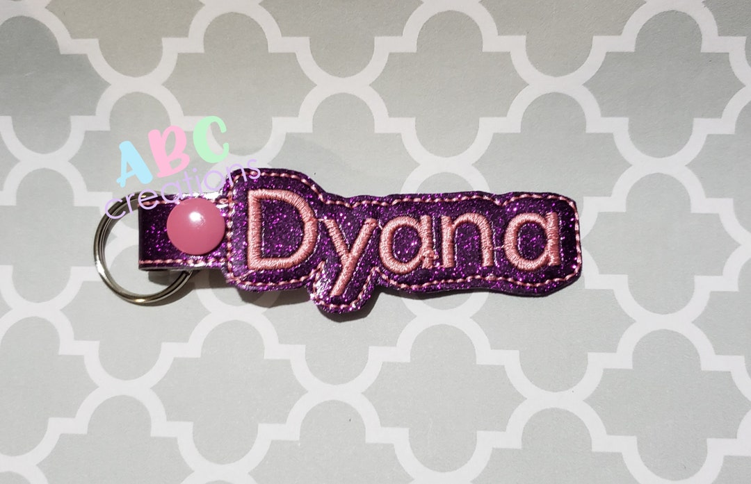 Dyana Block Key Chain, Name, Key Chain, Custom Name, Key Chain, Key Fob