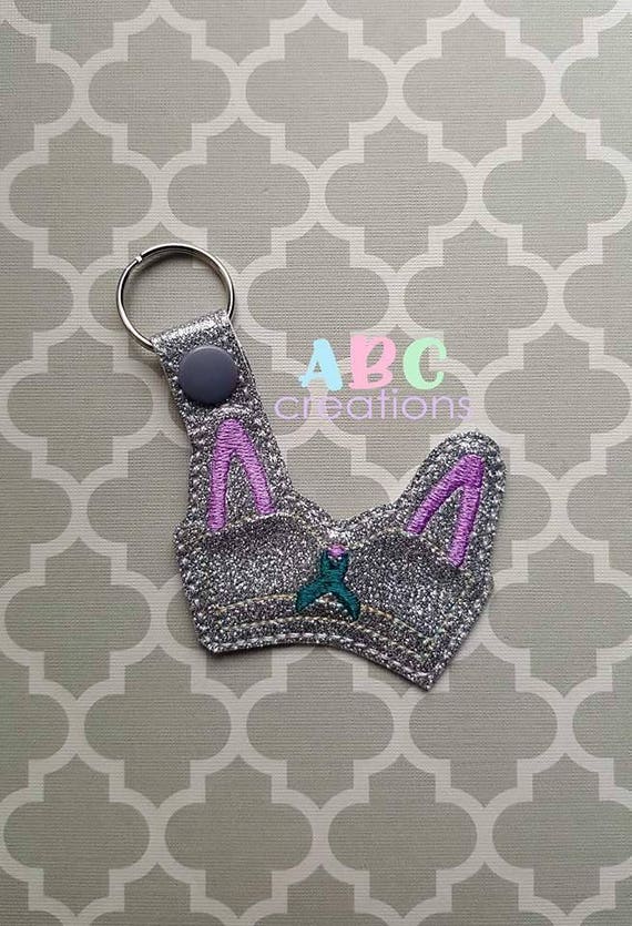 Breast Cancer Top, Breast Cancer Bra, Key Chain, Key Fob, Snap Tab, ITH,  Digital File, Embroidery Design 