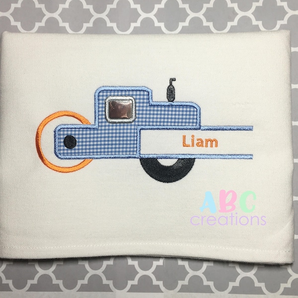 Steam Roller, Construction Applique, Boys, Shirt Applique, Digital File, Embroidery Design