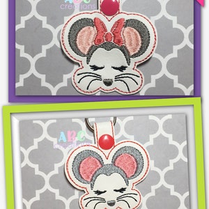 Mouse, Mice, Bundle, Key Chain, Key Fob, Snap Tab, In The Hoop Machine Designs, ITH, Digital File, Embroidery Design