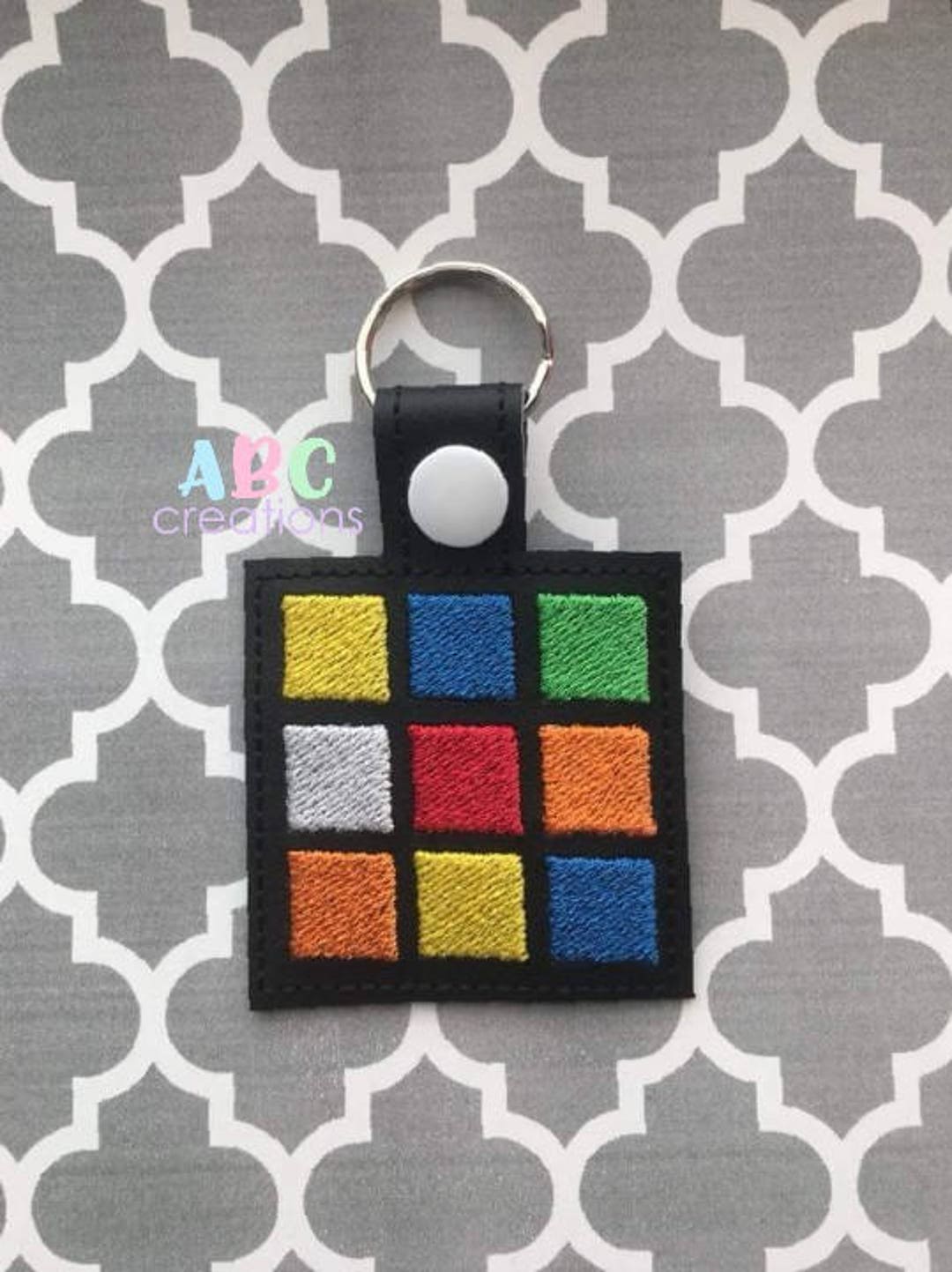 Puzzle Cube Key Chainpuzzle Box Key Chain Key Chain Key Etsy