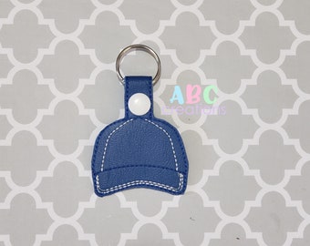 Baseball Cap, Baseball Hat, Baseball, Snap Back, Hat, Key Chain, Key Fob, Snap Tab, ITH, Digital File, Embroidery Design