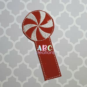 Peppermint DIGITAL Book Mark File, Christmas Candy Bookmark, Peppermint Book Mark, ITH, In the Hoop Design, Embroidery File