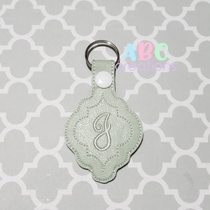 Quatrefoil Key Chain, Key Chain, Key Fob, Snap Tab, ITH, Digital File, Embroidery Design