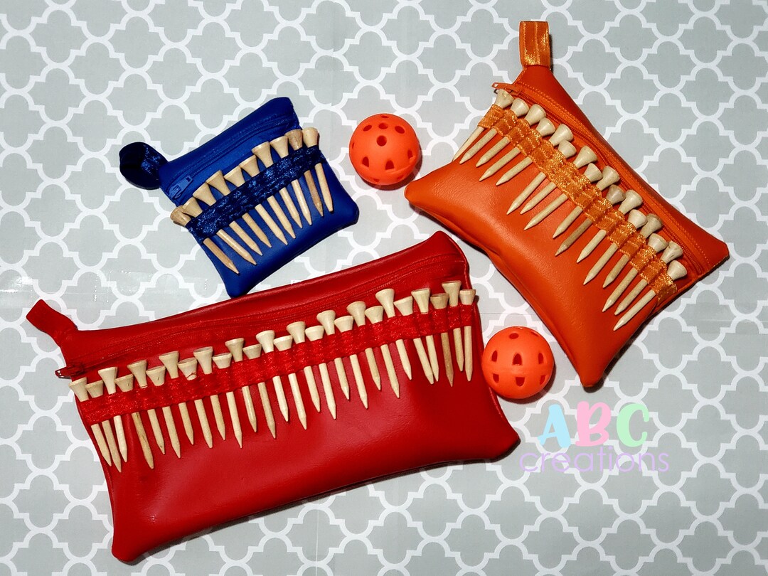 Golf Tee Zipper Bag, Anniversary Gift, Golfing, Golfer, Supply Holder