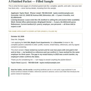 Renter Resume Kit | Rental Application Packet, Tenant Application Template, Tenant Profile, Renter Profile + References, Printable imagen 4