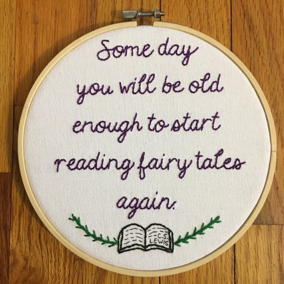 C S Lewis Quote The Chronicles Of Narnia Embroidery Quote Etsy