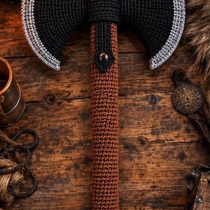 Crocheted axe | Double axe | Viking axe | Instructions