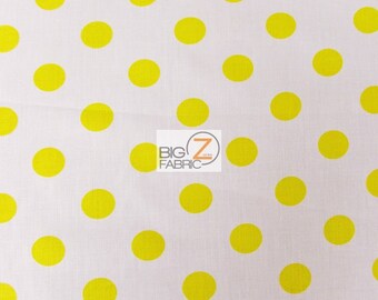 GIANT POLKA DOT POLY COTTON PRINT FABRIC P253 58"/59" White/Black 2" Dots GIANT POLKA DOT POLY COTTON PRINT FABRIC P253 58"/59" White/Black 2" Dots