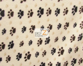 Half meter dog cat paw Soft fleece fabric brown Premium Quality soft material animal print