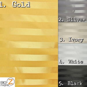 Stripe Jacquard Bridal Satin Fabric - 5 COLORS - 60&quot; Width Sold By The Yard Wedding Dress Decor Blazer Linings Table runner
