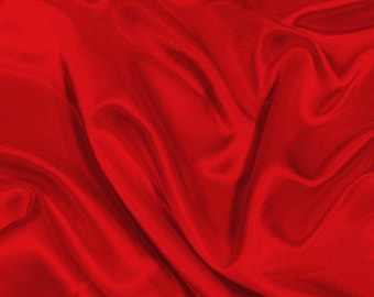 Solid Crepe Back Satin Fabric - RED - 58"/60" Wide Sold By The Yard Dresses Decorations Table Runners Special Occasion