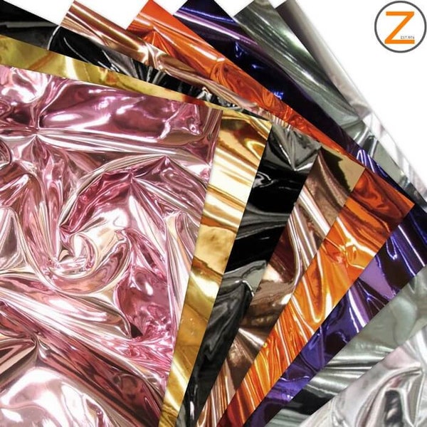 DuroLast™ Chrome Mirror Reflective Vinyl Fabric - 15 COLORS - By The Yard DIY Upholstery Accessories Applications Shiny Luminous New colors!