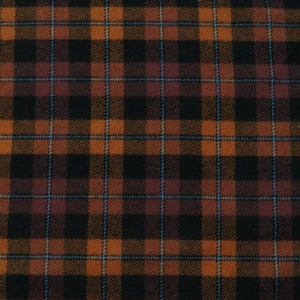 Tartan Plaid Uniform Apparel Flannel Fabric - Orange/Black - 60&quot; Wide By The Yard Pajamas Shirts Clothing #R