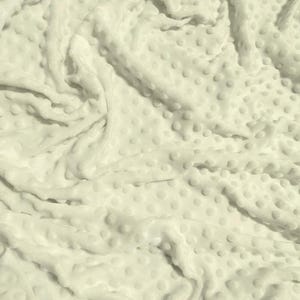 Grübchen-Punkt-Minky-Stoff - IVORY - 58/60 &quot;breite Masse Baby weiche angehobene Decke Handwerk