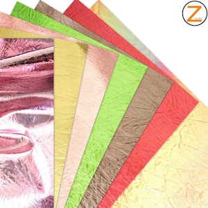 DuroLast™ Distressed/Crushed Chrome Metallic Mirror Vinyl Fabric - 12 COLORS - By The Yard DIY Upholstery Accessories Applications