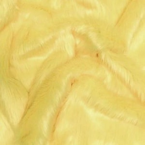 Solid Shaggy Faux Fur Fabric - SUNSHINE - Sold By The Yard 60&quot; Width Coats Costumes Scarfs Rugs Props Long Pile