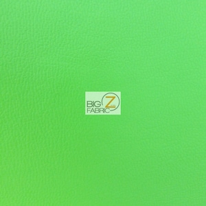 Solid Soft Faux Fake Leather Vinyl Fabric - LIME - 54&quot; Width Sold By The Yard